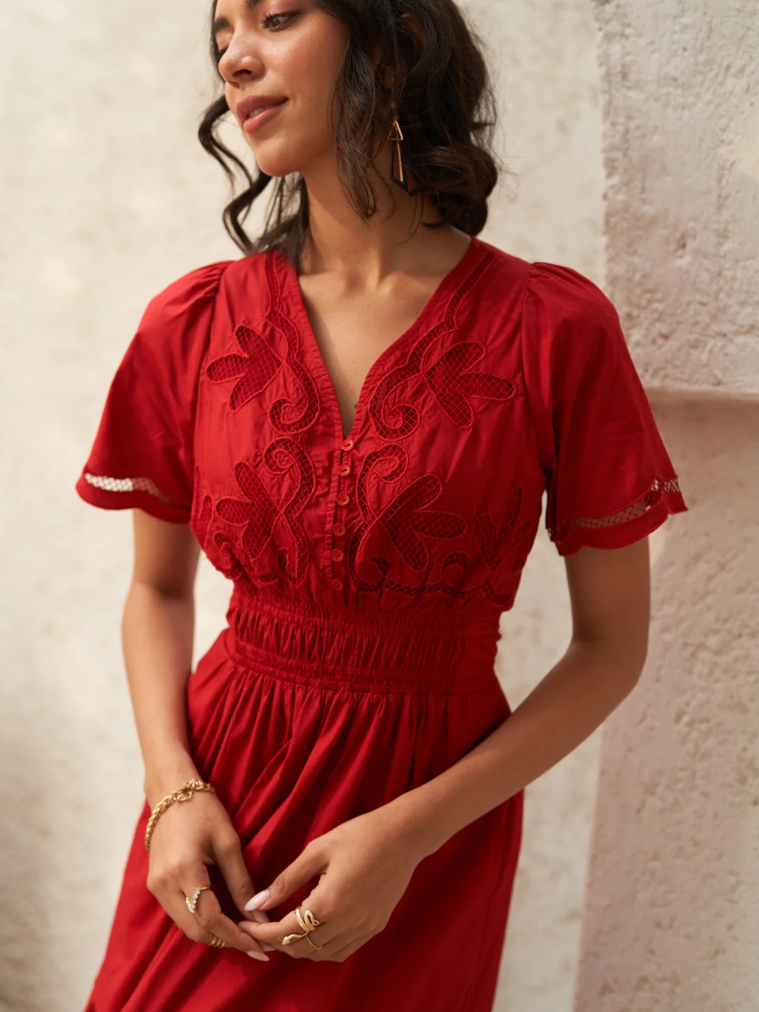 Ava Cutwork Dress - Image 4