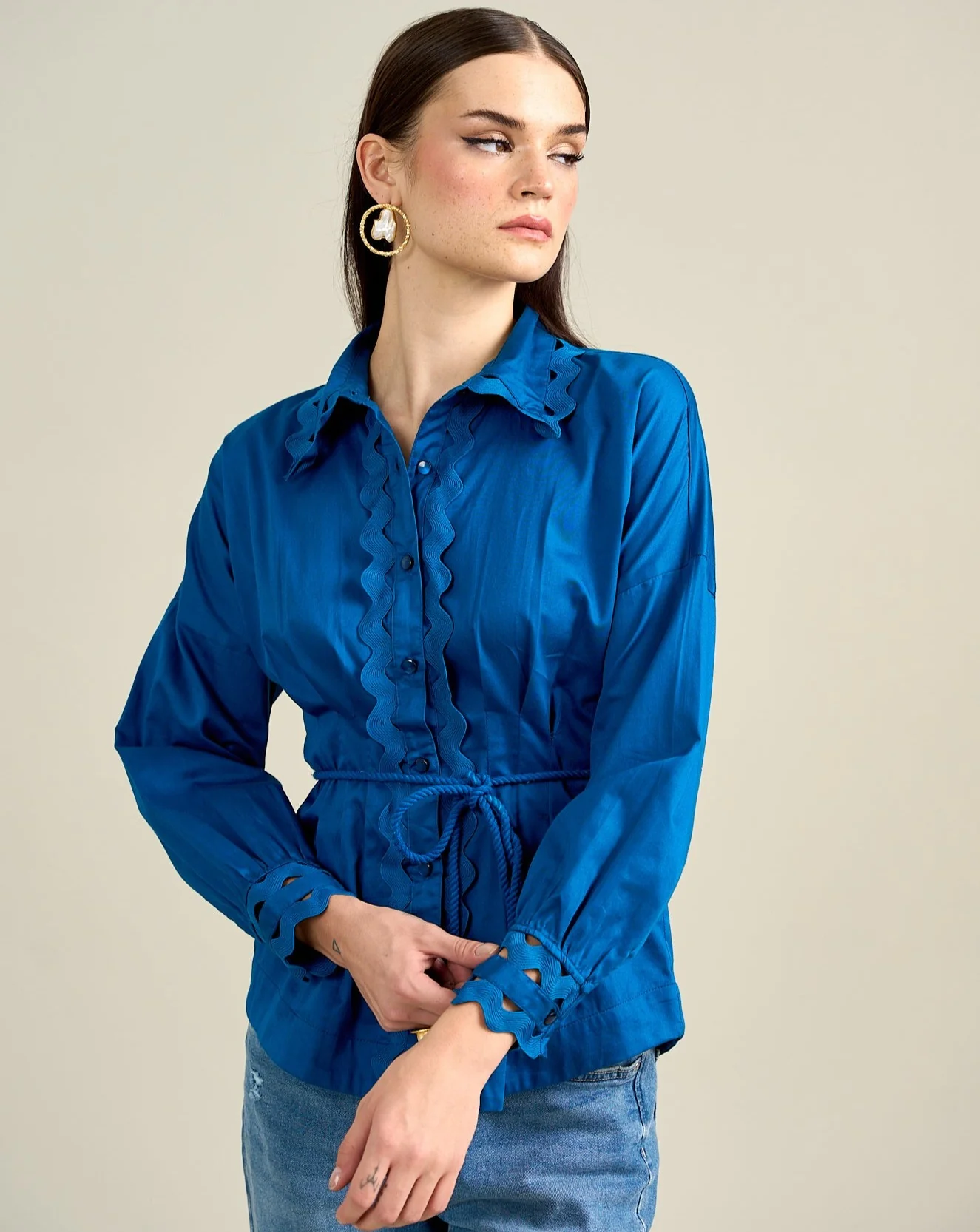 Cotton Satin Shirt - Image 15