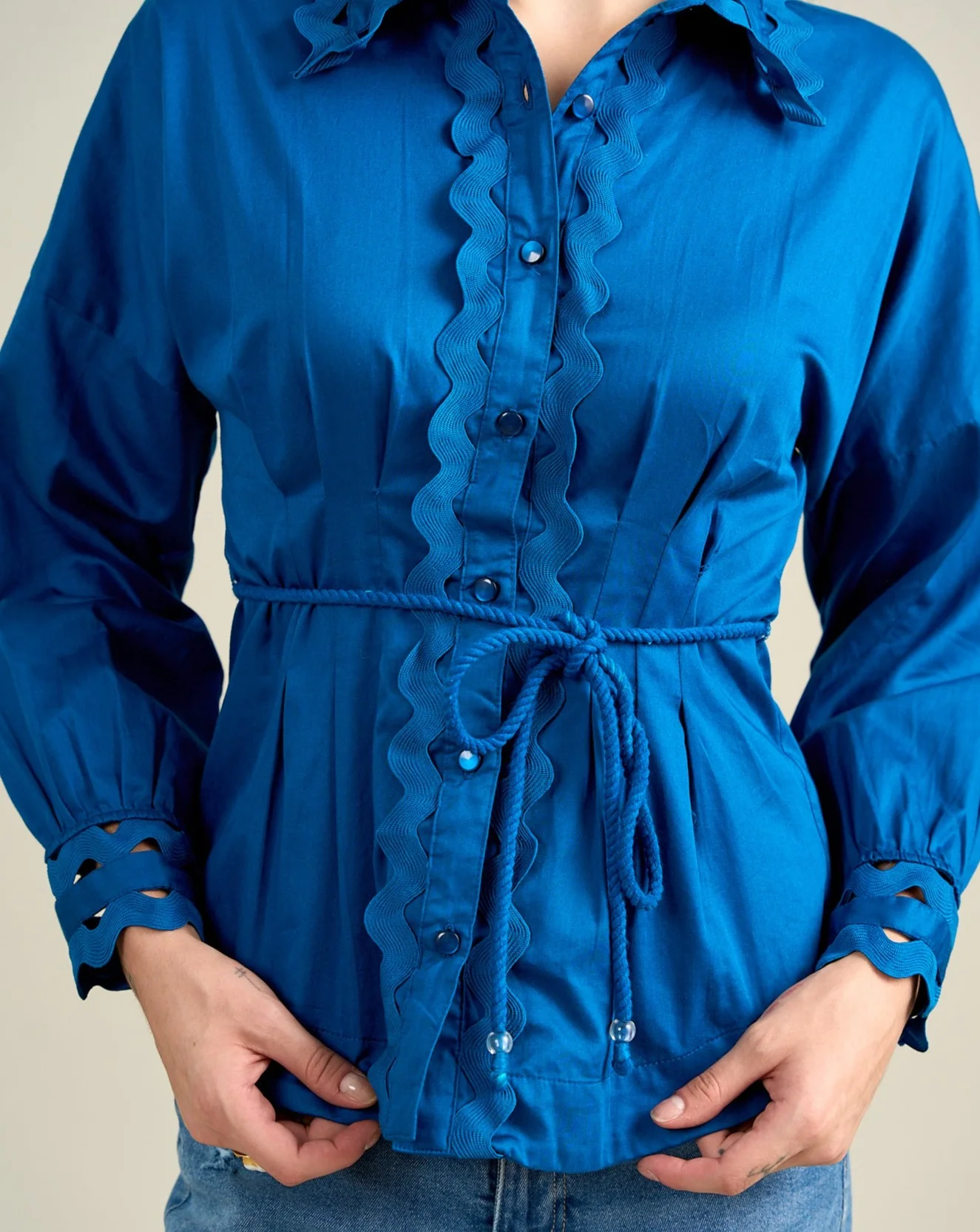 Cotton Satin Shirt - Image 22