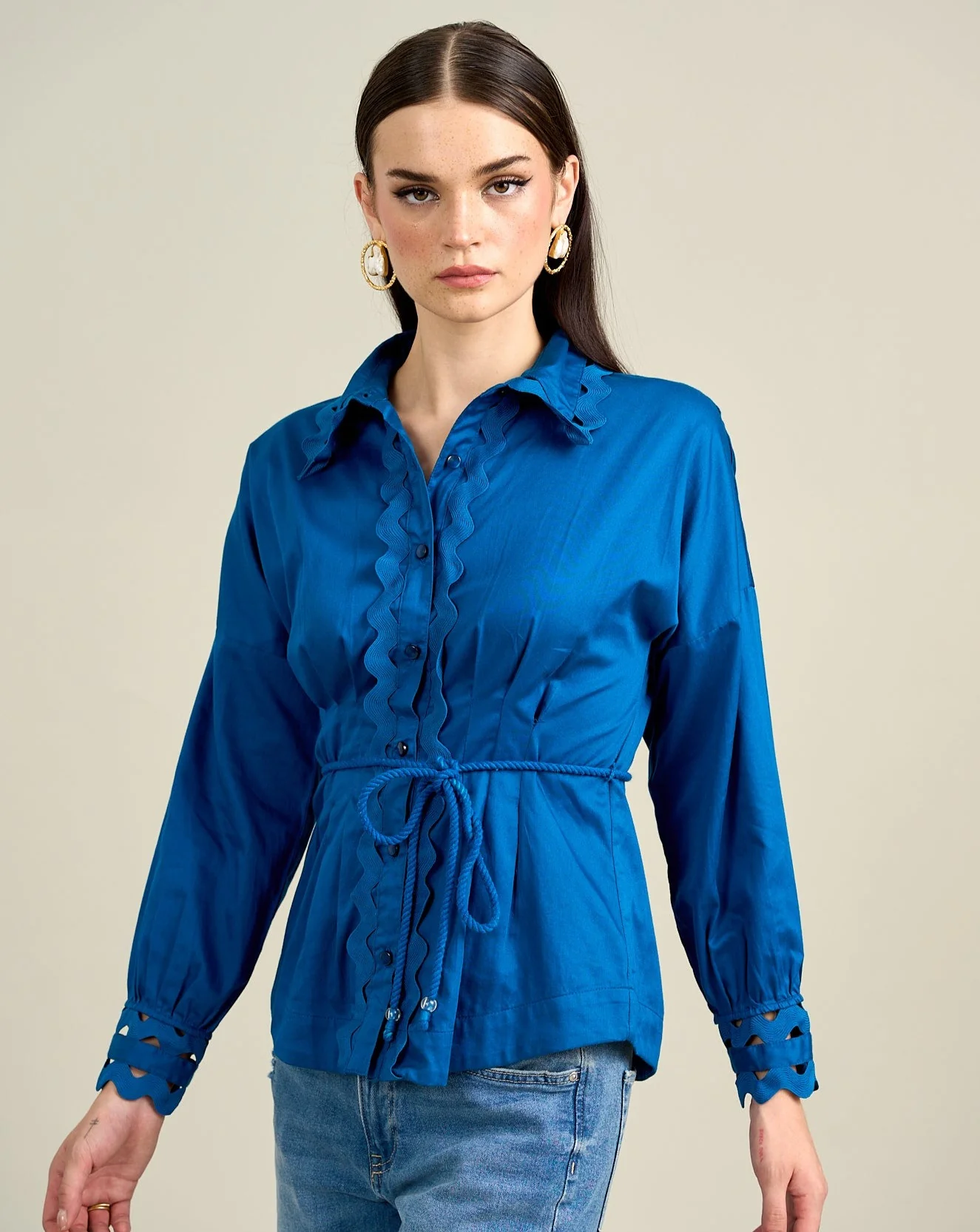 Cotton Satin Shirt - Image 25