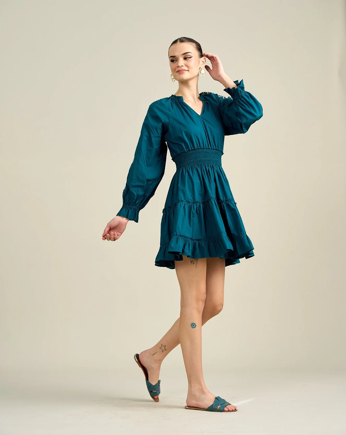 Stella Embroidered Dress - Image 11